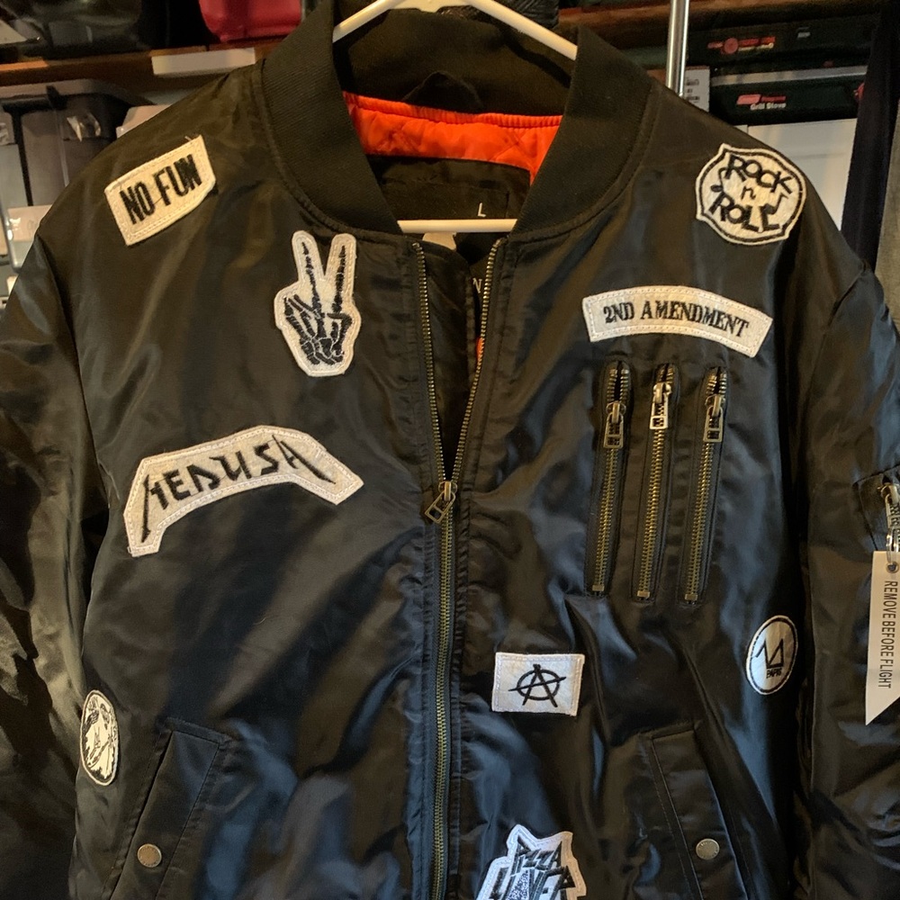 American Stitch Puffy Bomber Jacket